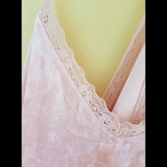 LALA Sleepwear Pink Crushed Velvet Nightgown - Picture 4 of 13